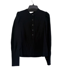 NWT A.L.C. Womens Blouse Black Markle Popover Size US 2 $325